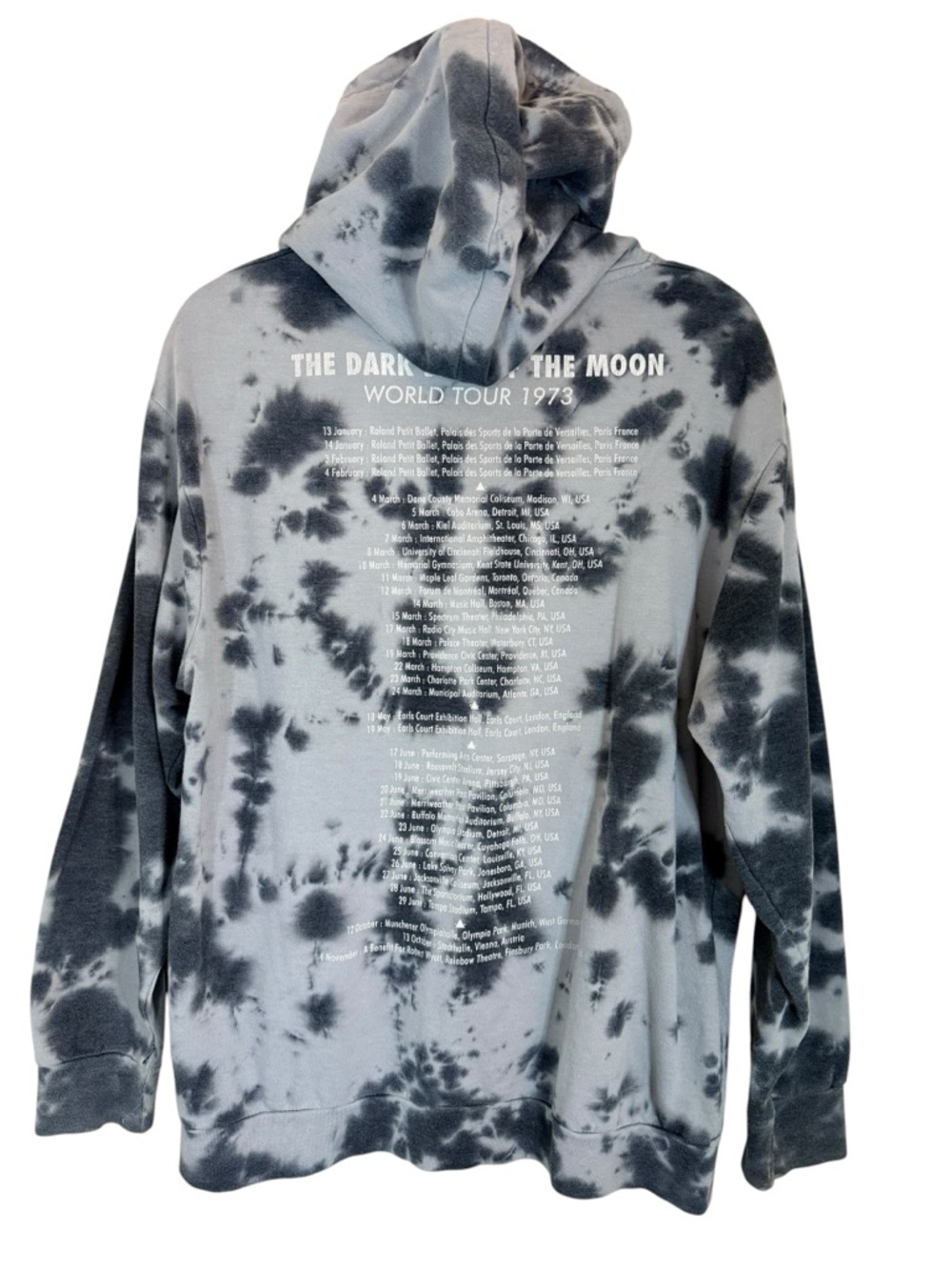 Pink Floyd Dark Side of the Moon Tie Dye Hoodie Band Tee Size M - Picture 3 of 6